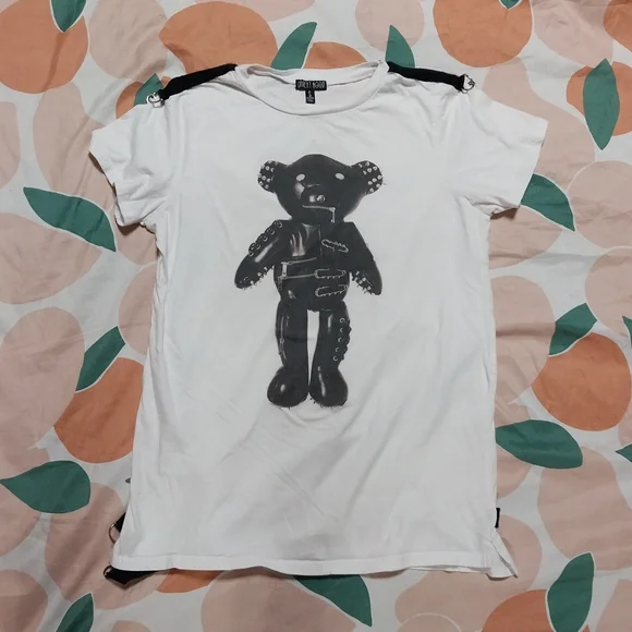 Current Mood Dolls Kill goth teddy bear bondage t shirt size small - Picture 3 of 8